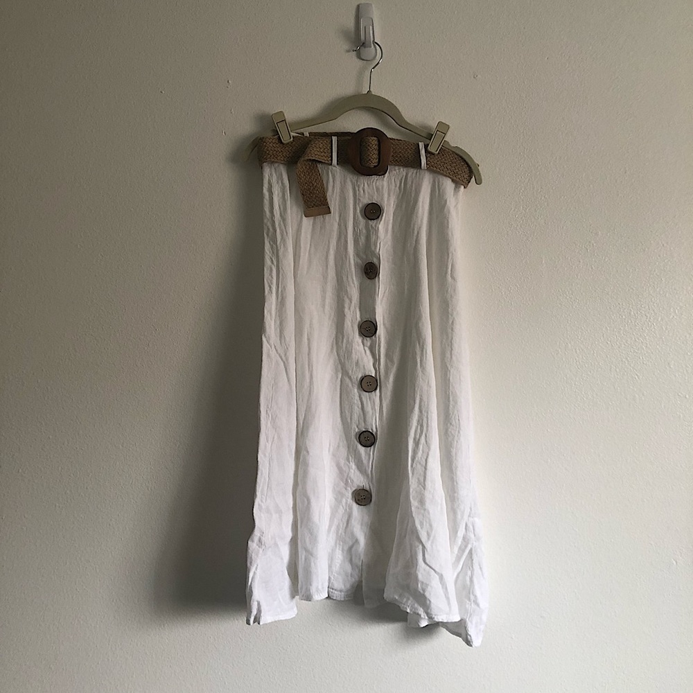 White midi skirt